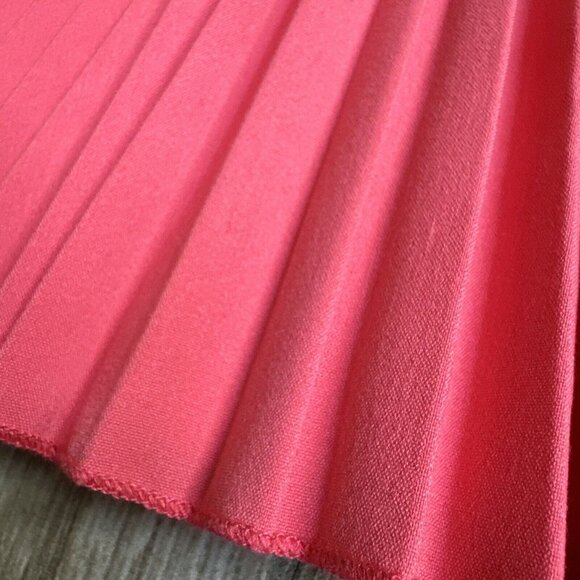 2/$18 Sale! Vtg Midi Skirt Size M Pink‎ Pleated Drop Waist Preppy Old Money - Picture 5 of 10